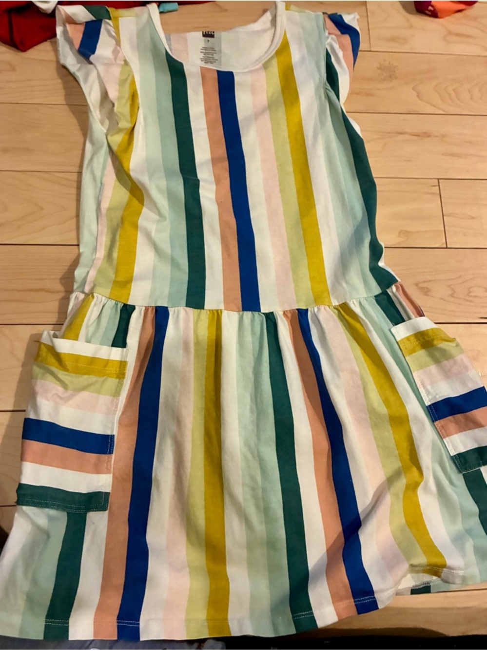 Tea Collection Girls' Multi-Color Striped Casual Dress size 7